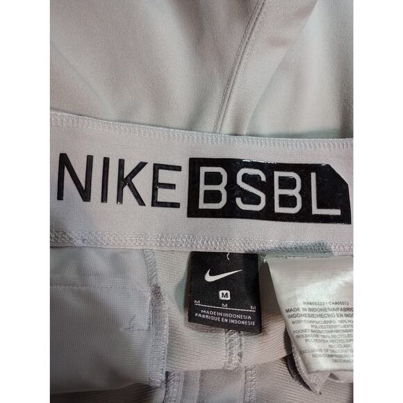 Nike Baseball Pants Mens Medium Gray BSBL Dri Fit Breathable Athletic Polyester - Picture 9 of 12